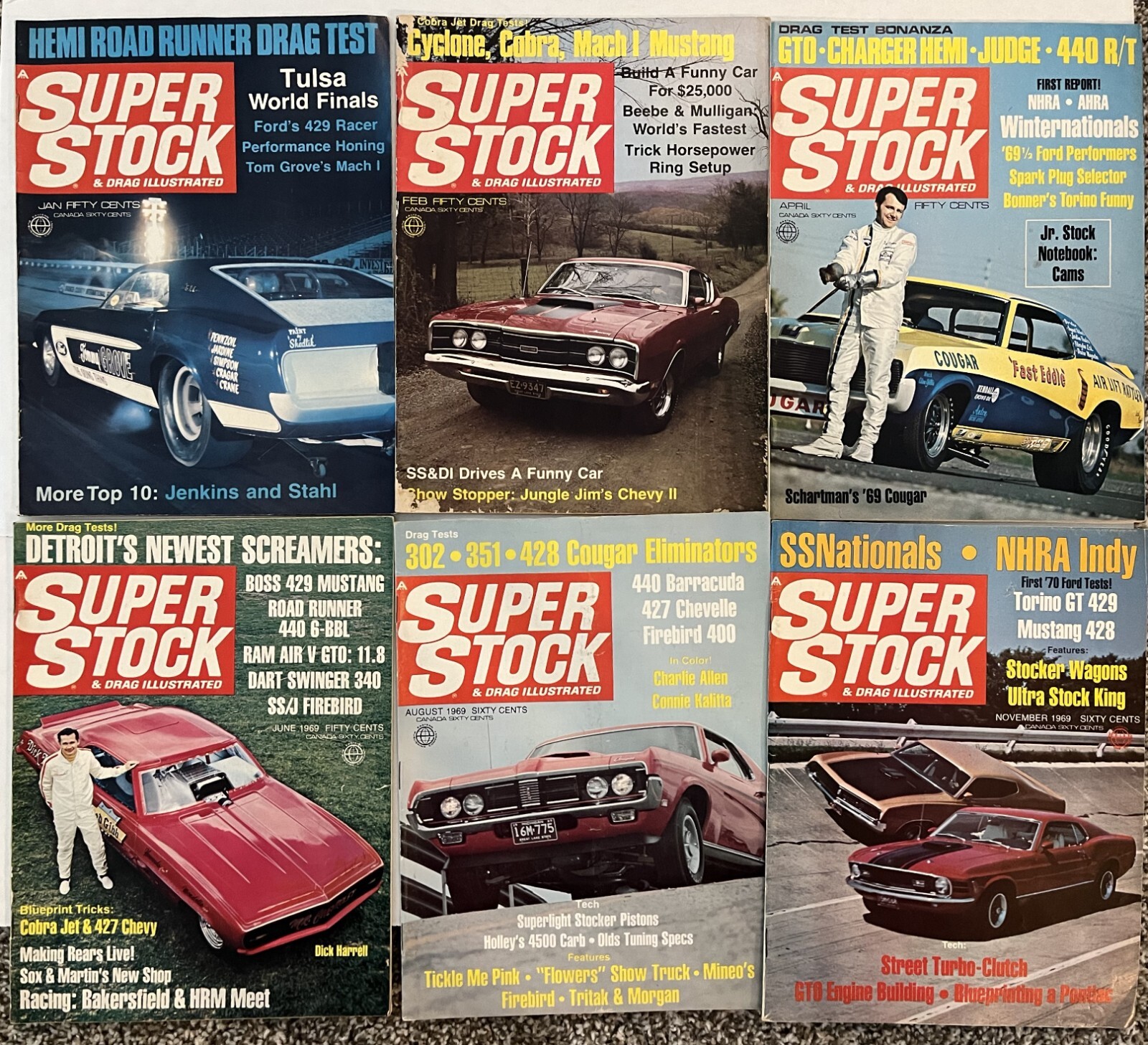 1969 Super Stock & Drag Illustrated. Sold separately, your choice. See Contents.
