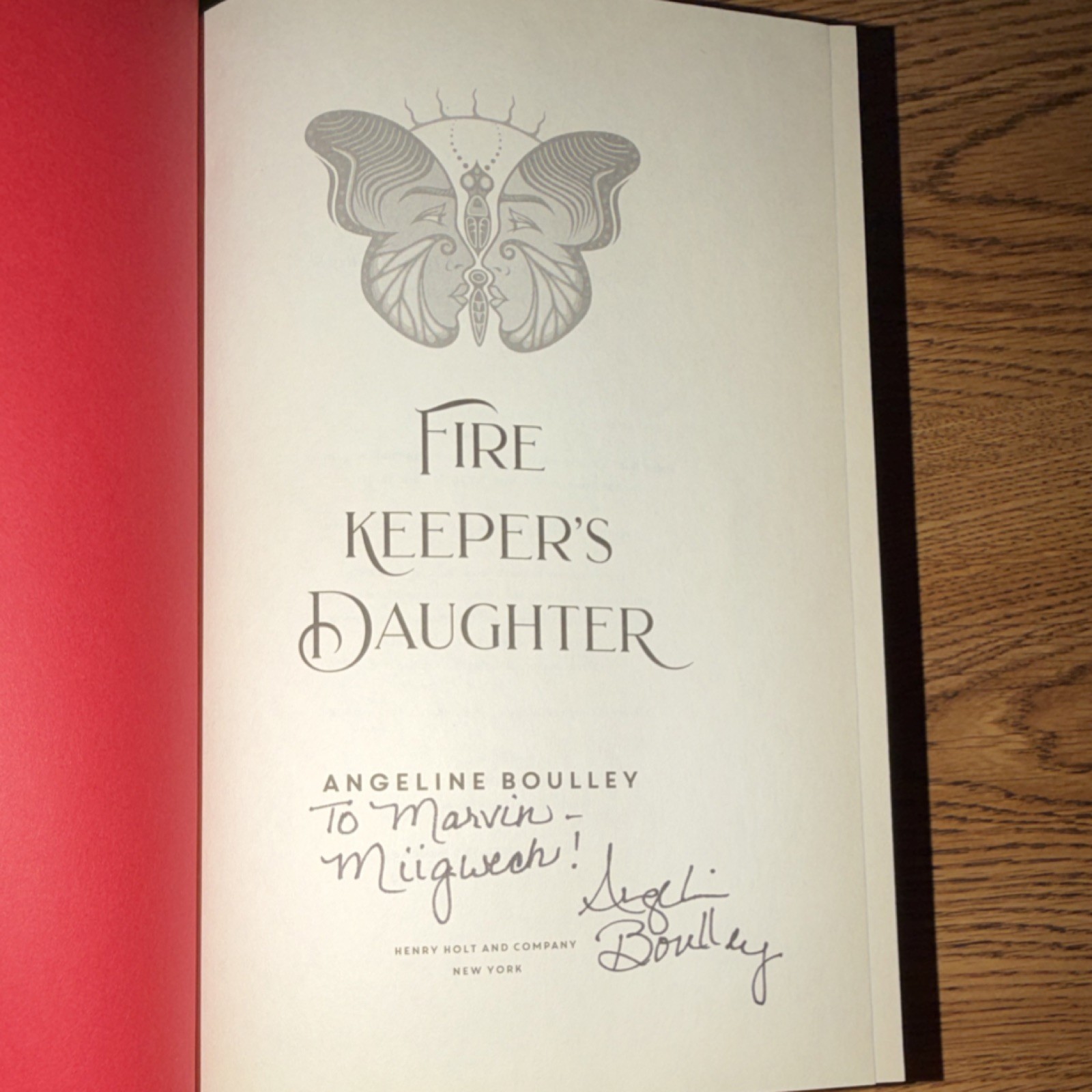 Angeline Boulley Firekeeper’s Daughter Hardcover First Edition Signed 2021 Novel