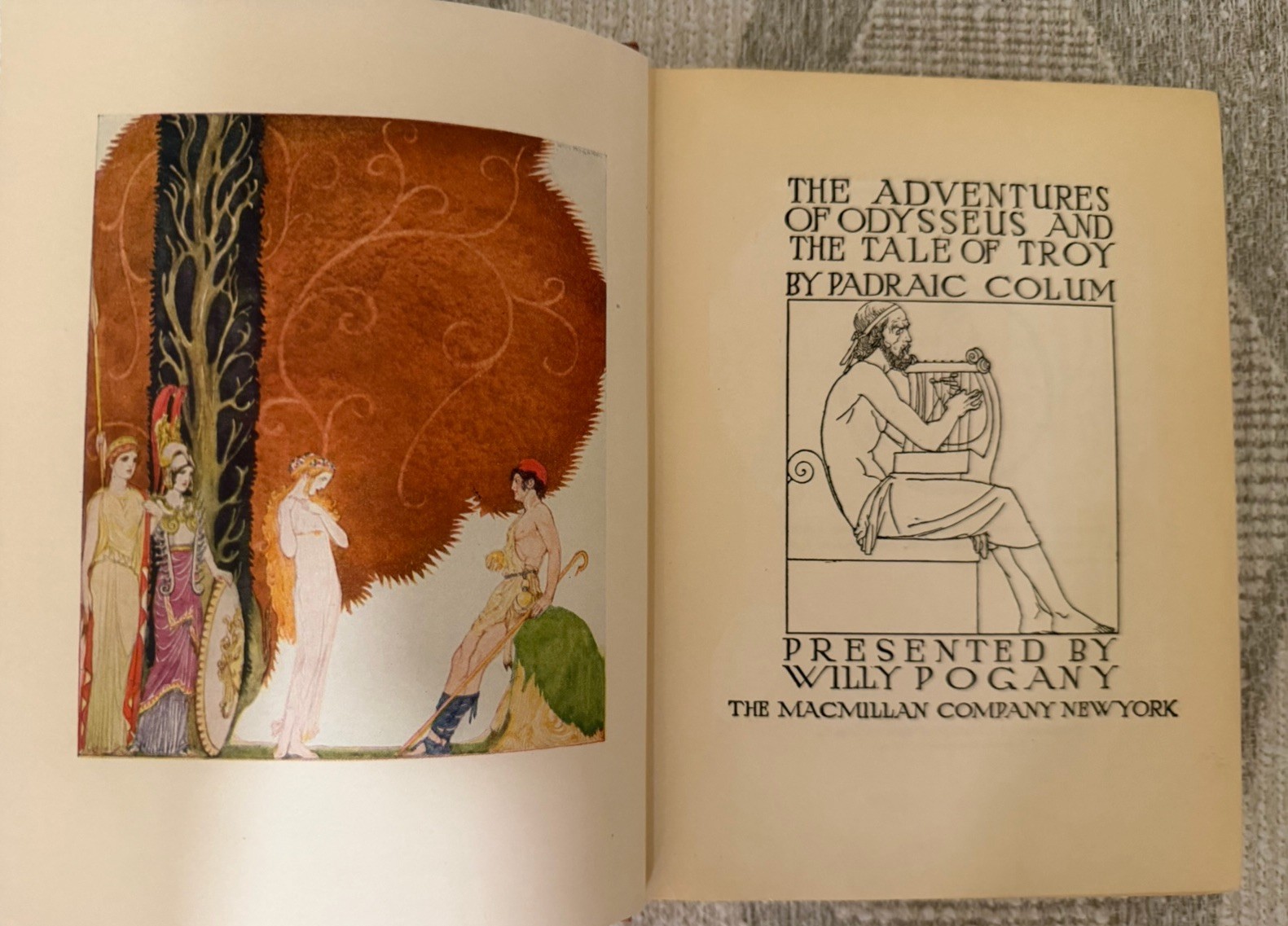 *VINTAGE* Adventures of Odysseus & Troy (Macmillan, 1918) Padraic Colum HC Book