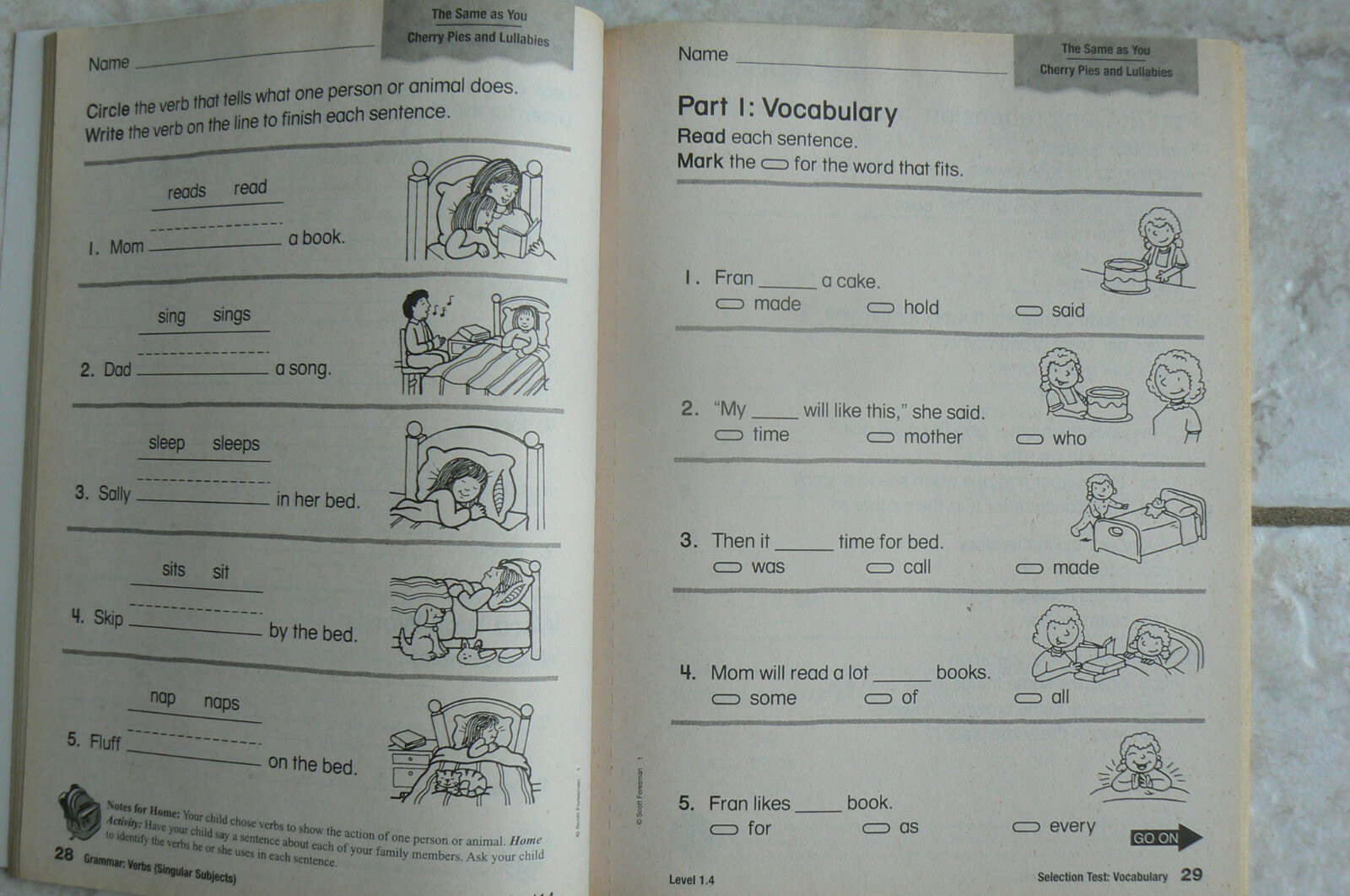 Scott Foresman Reading, gr.1/1st, Reader 1.4 &NEW workbook 2002 Nice! Homeschool
