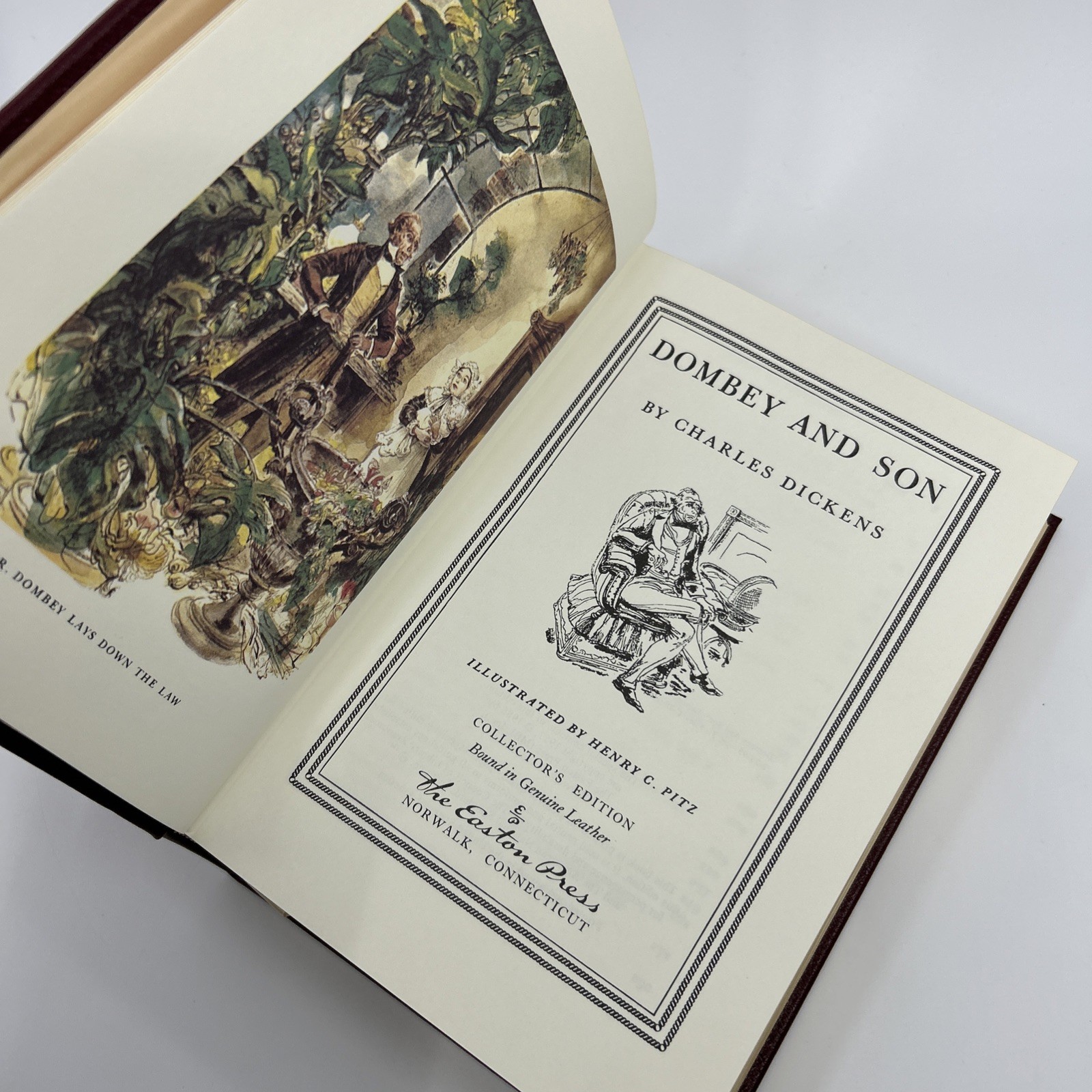 EASTON PRESS Dombey and Son Charles Dickens Leather Portrait Works Money Family