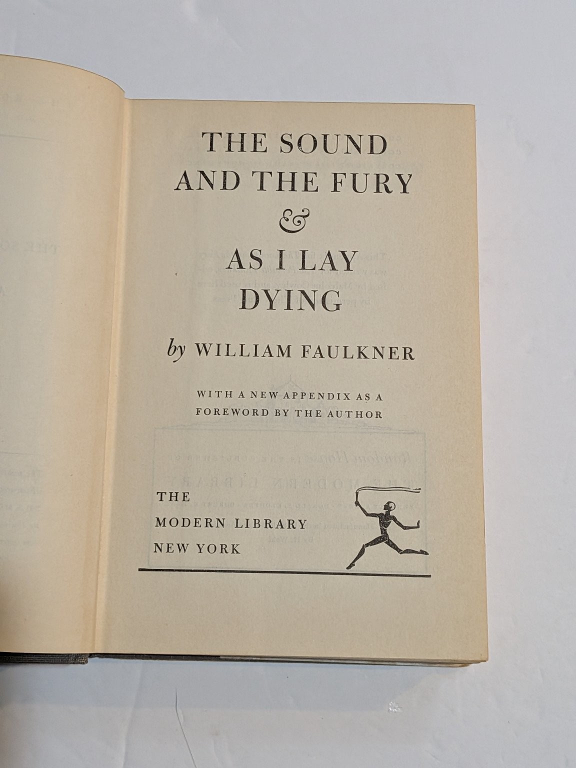 The Sound and the Fury & As I Lay Dying William Faulkner Modern Library 1946