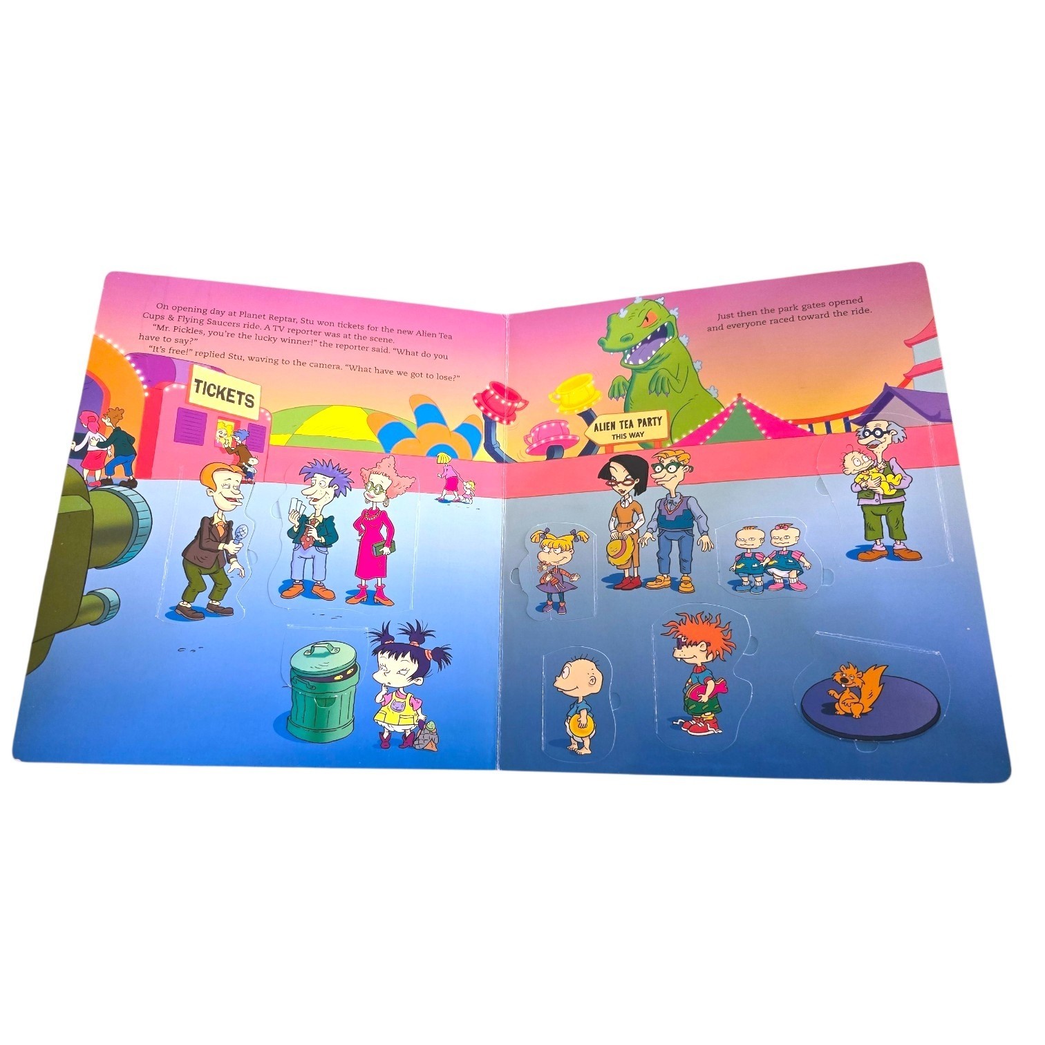 VTG Nickelodeon Rugrats Planet Reptar lift the flap hardback book Alison Inches