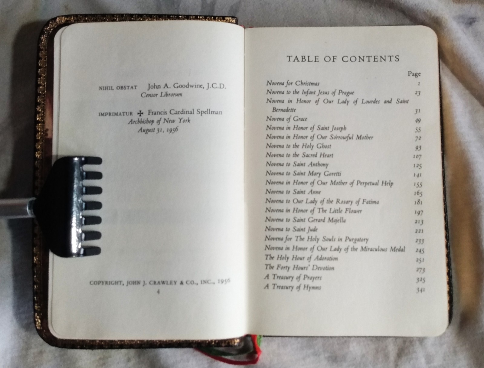 THE CATHOLIC FAMILY BOOK OF NOVENAS – John J Crawley (Still in the Box) 1956