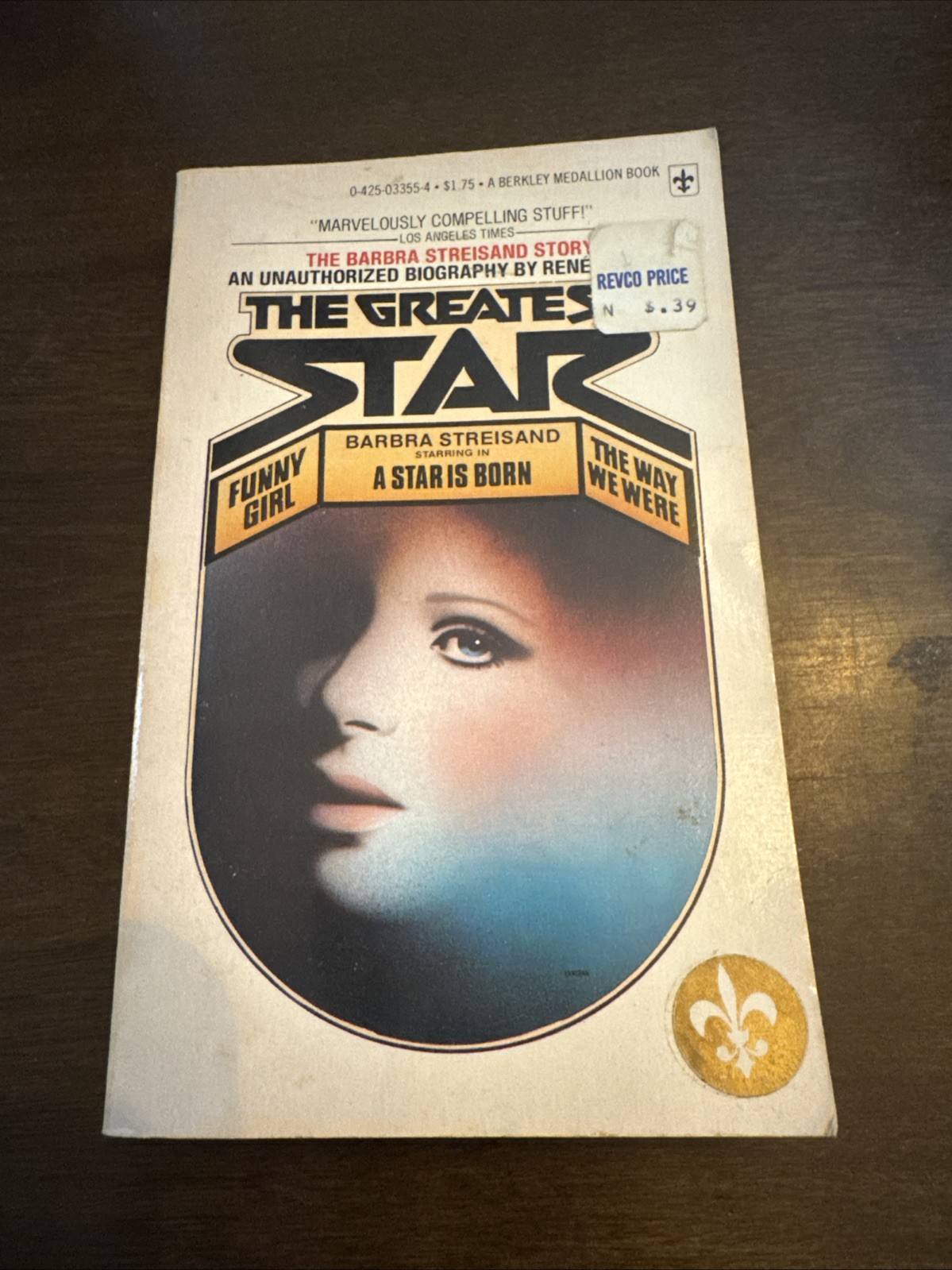 The Greatest Star By Rene Jordan, Berkley (1977 PB)