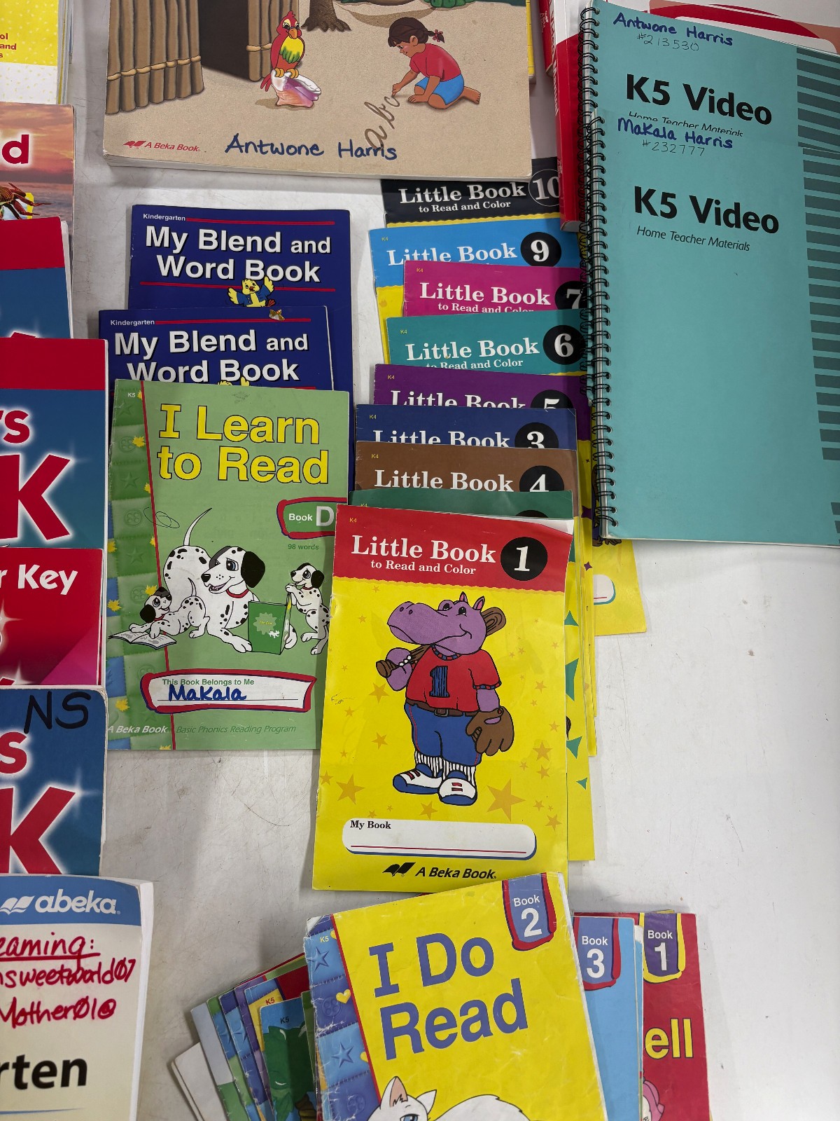 Abeka Homeschool Curriculum Grade Kindergarten Medium / Heavy Use See Pics Notes