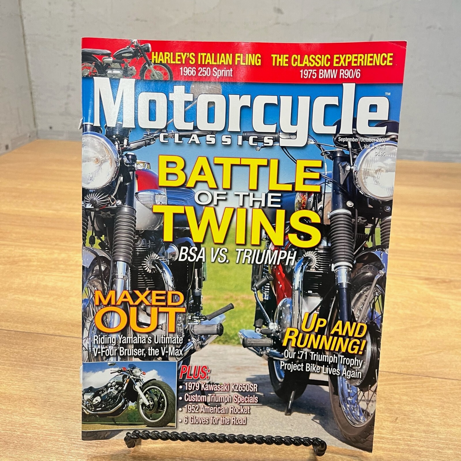 MOTORCYCLE CLASSICS MAGAZINE / SEPTEMBER/OCTOBER 2007 / KAWASAKI KZ650SR BSA