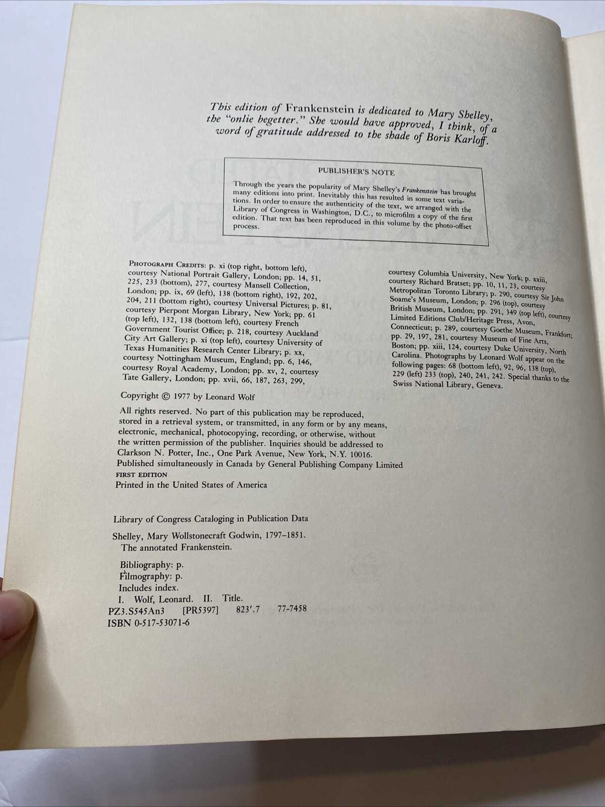 Annotated Frankenstein – Mary Wollstonecraft Shelley, Clarkson N. Potter