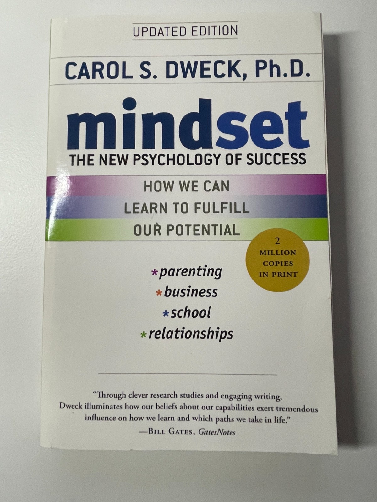 Carol S. Dweck, Ph.D. Mindset Updated Edition Paperback Success Psychology