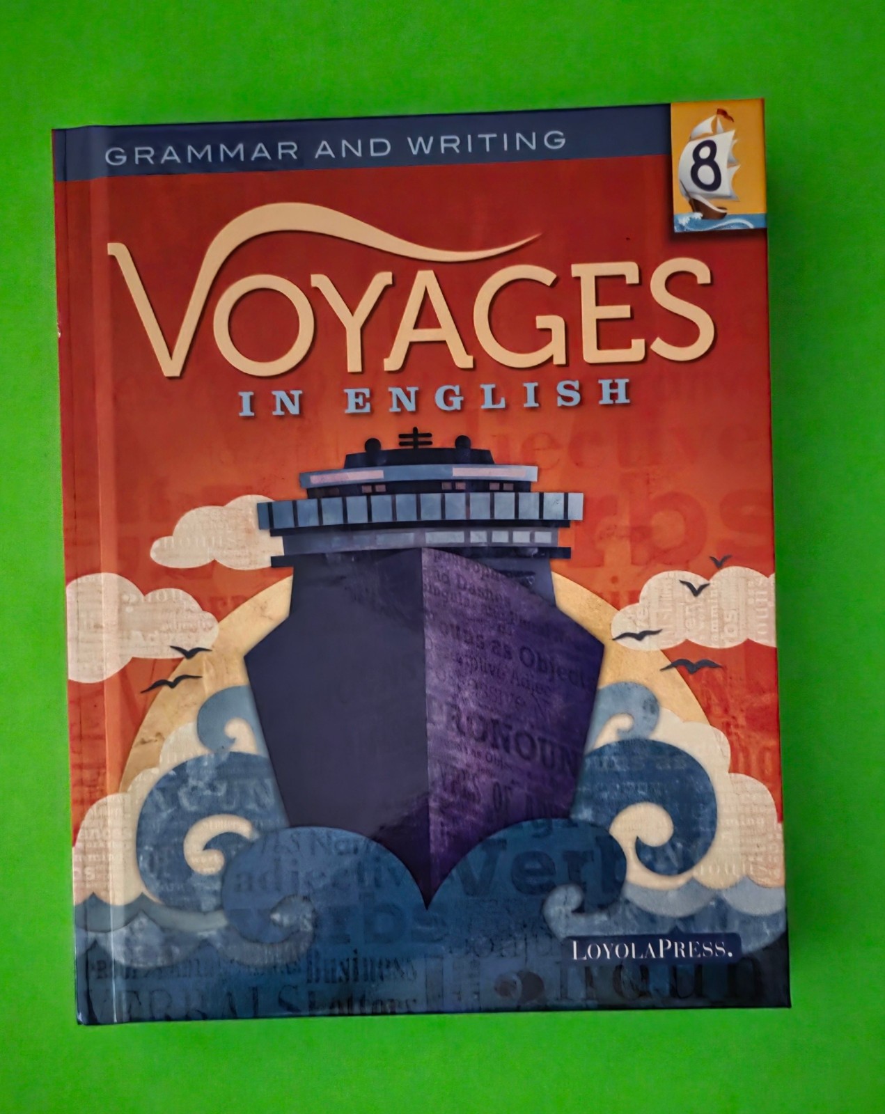 3388-69 * LIKE NEW, 8TH GRADE STUDENT, VOYAGES IN ENGLISH, 2018, 9780829442984