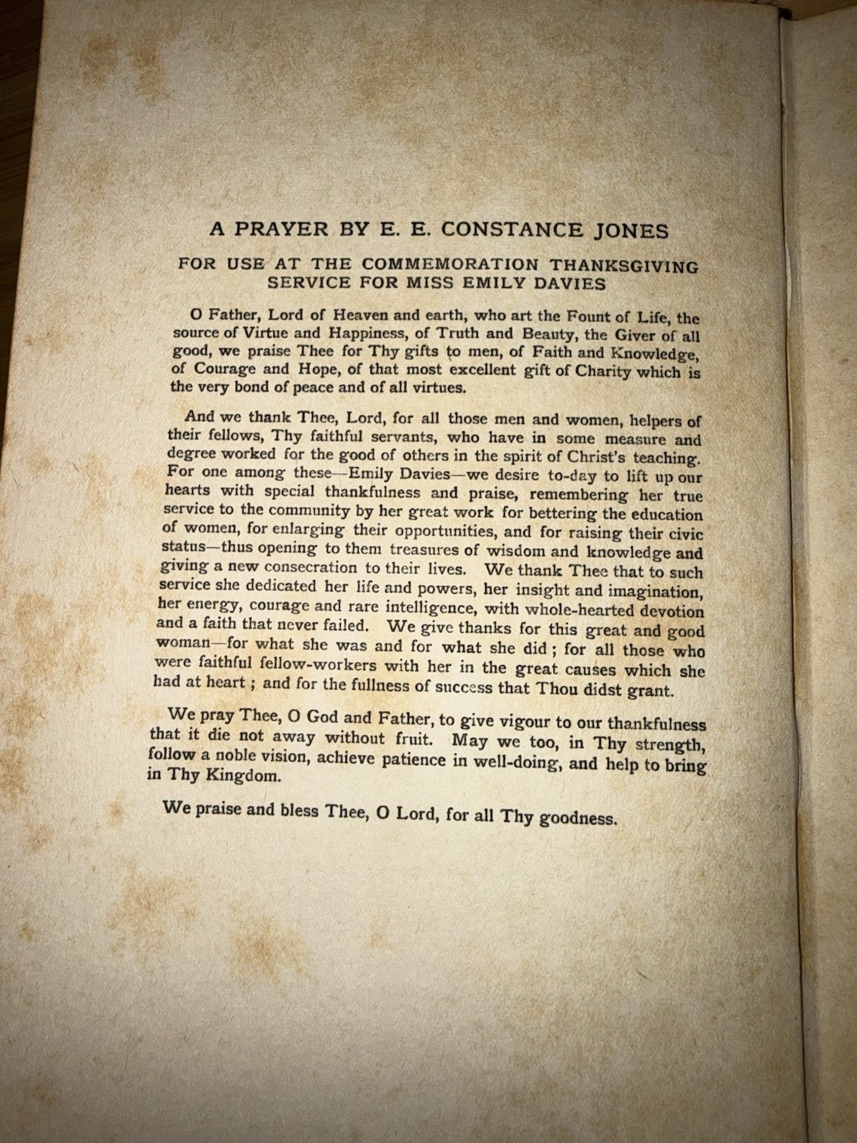 1922 First Edition As I Remember E.E. Constance Jones Autobiographical Ramble