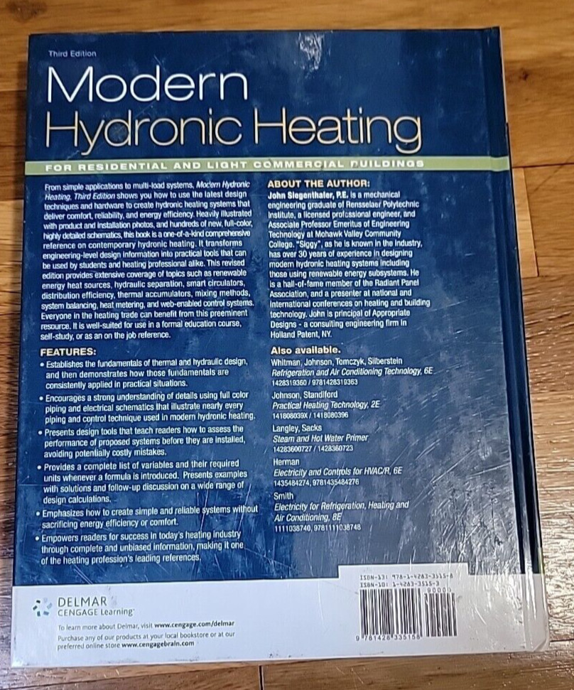 Mindtap Course List Ser.: Modern Hydronic Heating : For Residential and Light…
