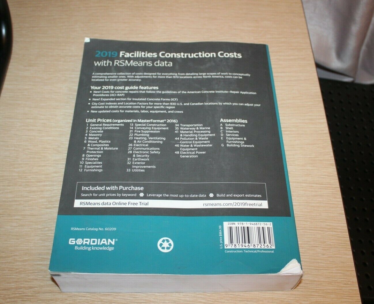 Facilities Construction Costs with Rsmeans Data : 60209 (2018, Trade Paperback)