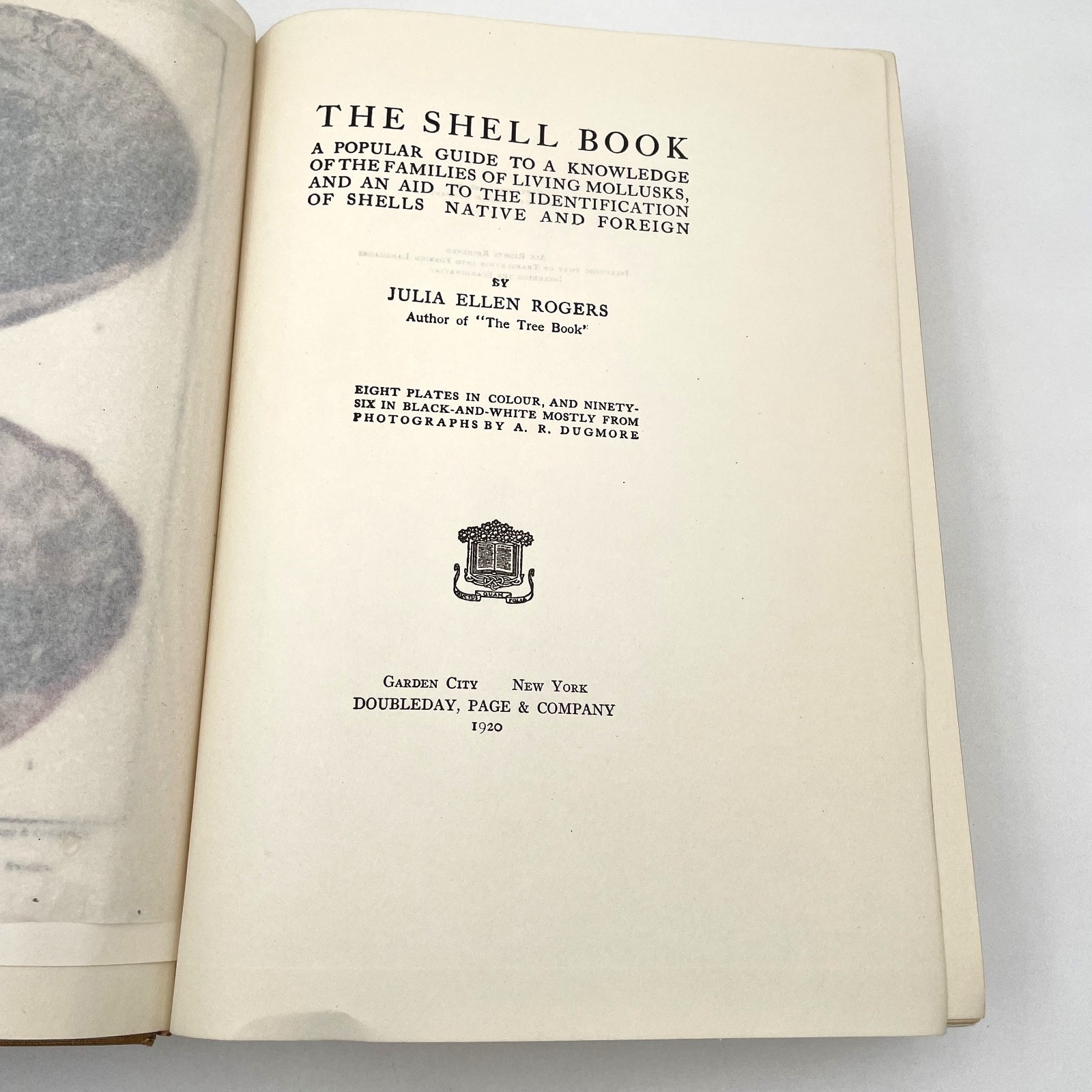 The Shell Book Julia Ellen Rogers 1920 Nature Library Vol XV Illustrated Antique