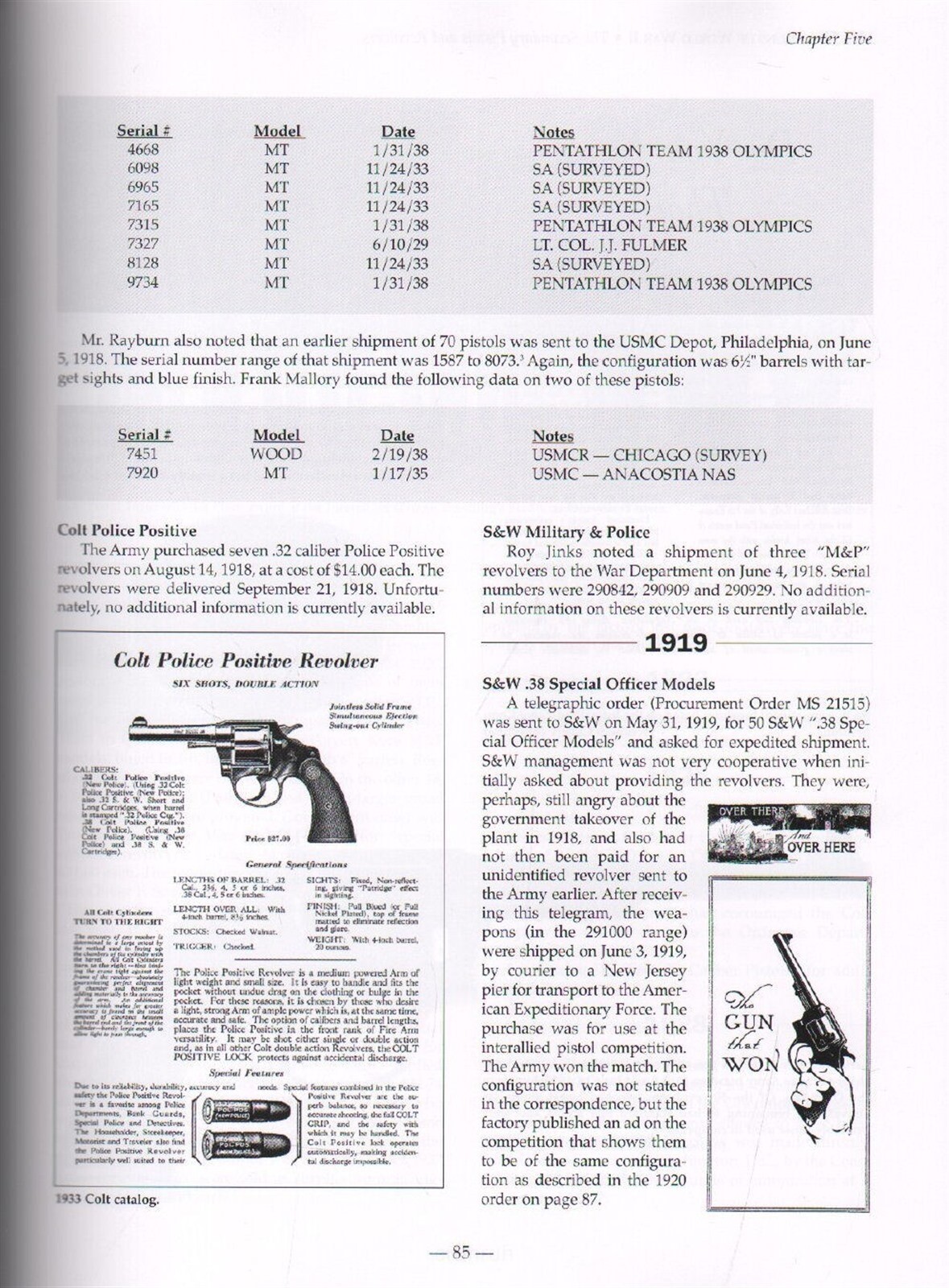 U. S. Handguns of World War II : The Secondary Pistols and Revolvers NEW BOOK
