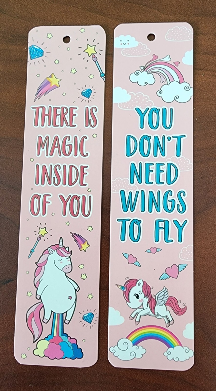 2 Unicorn Book Markers / 6″ Rulers Combo