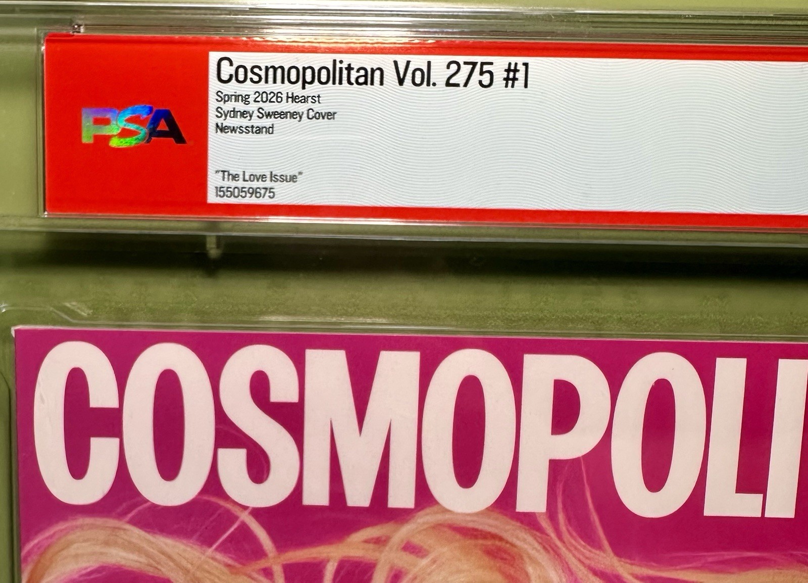 Cosmopolitan Magazine Vol. 275 #1 PSA 9.4 Sydney Sweeney Cover 2026 Newsstand