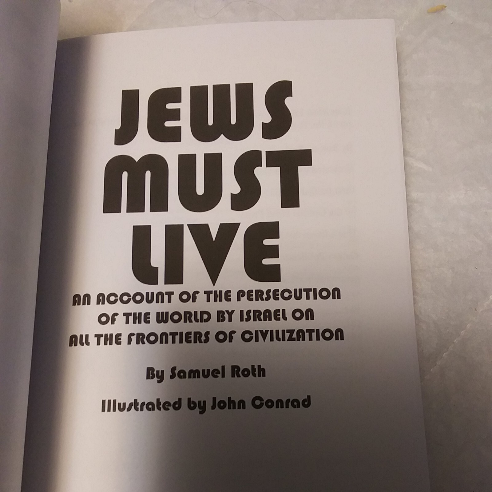 Jews Must Live by Samuel Roth PB 2013