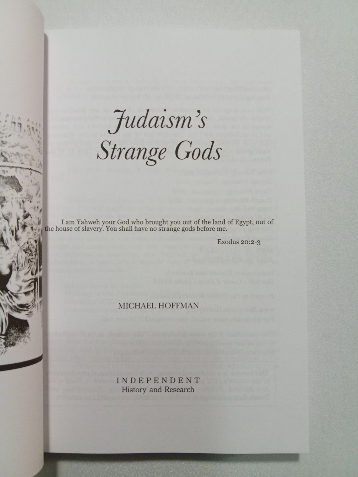 Judaism’s Strange Gods by Michael Hoffman PB