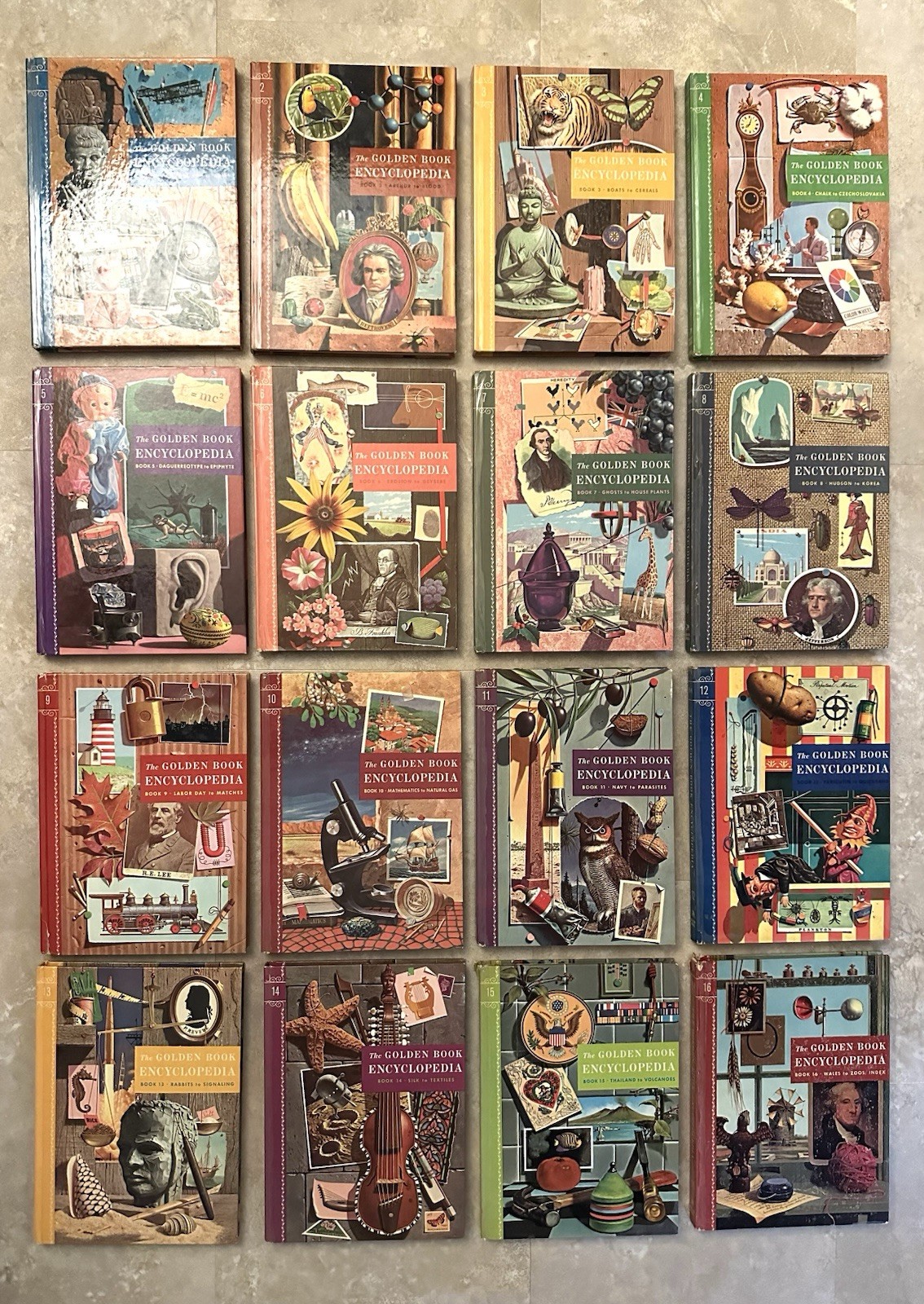 The Golden Book Encyclopedia Vintage 16 Volume Complete Set – 1959/1960