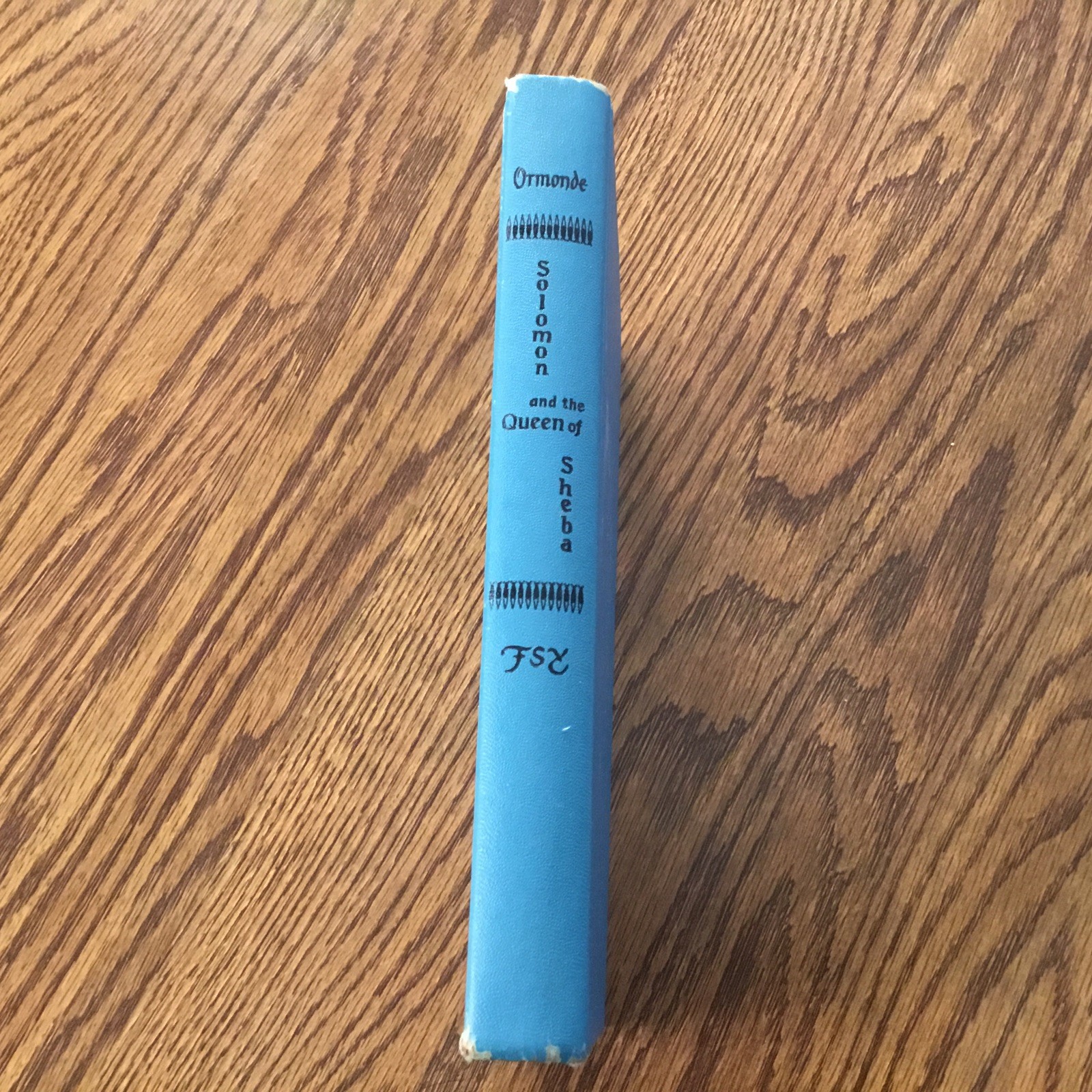 Solomon And The Queen Of Sheba Czenzi Ormonde 1954 Farrar Straus Young Hardcover