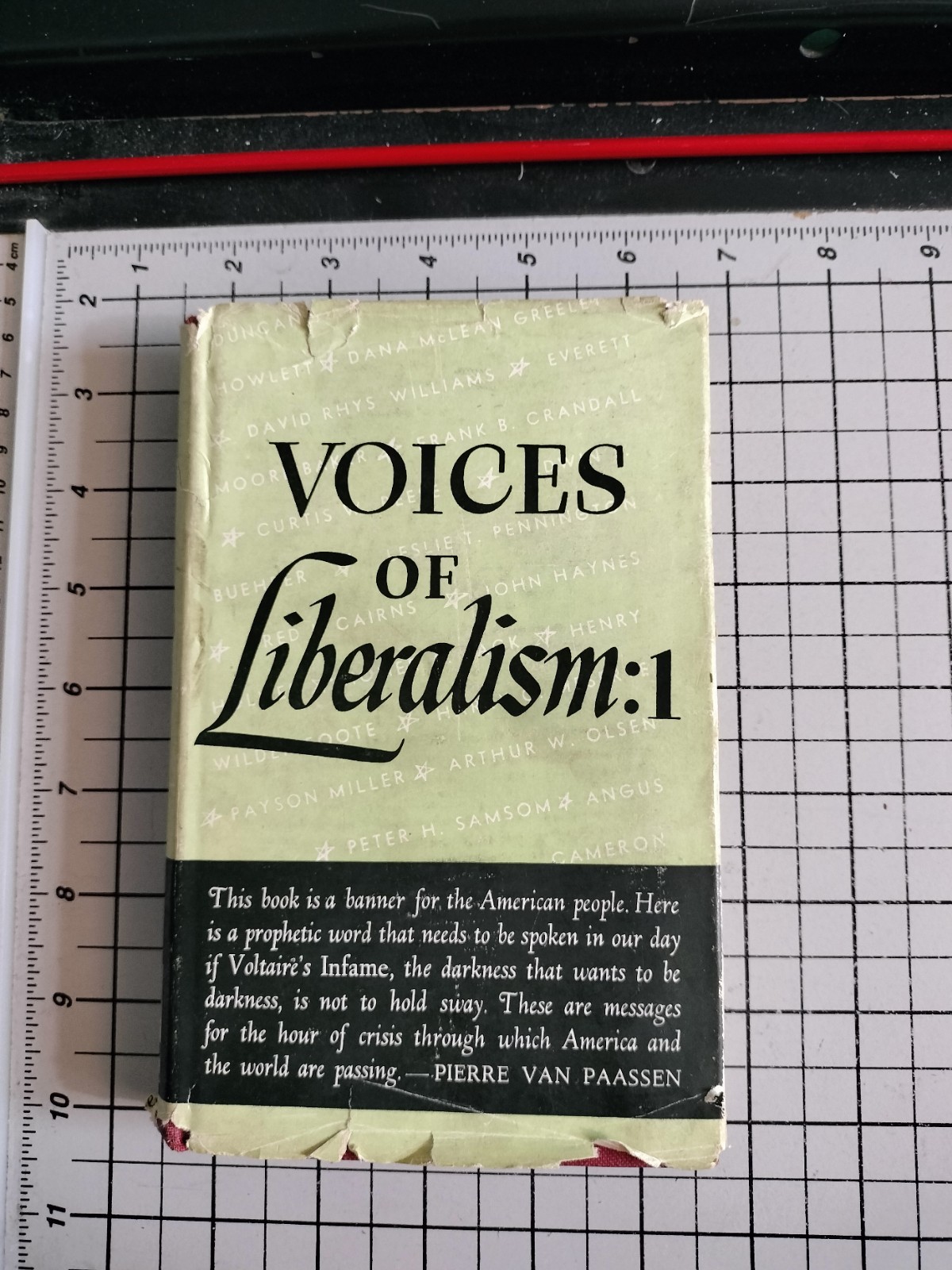 VOICES of LIBERALISM:1 – Beacon Press 1947 – Van Paassen – Vintage Religious HC