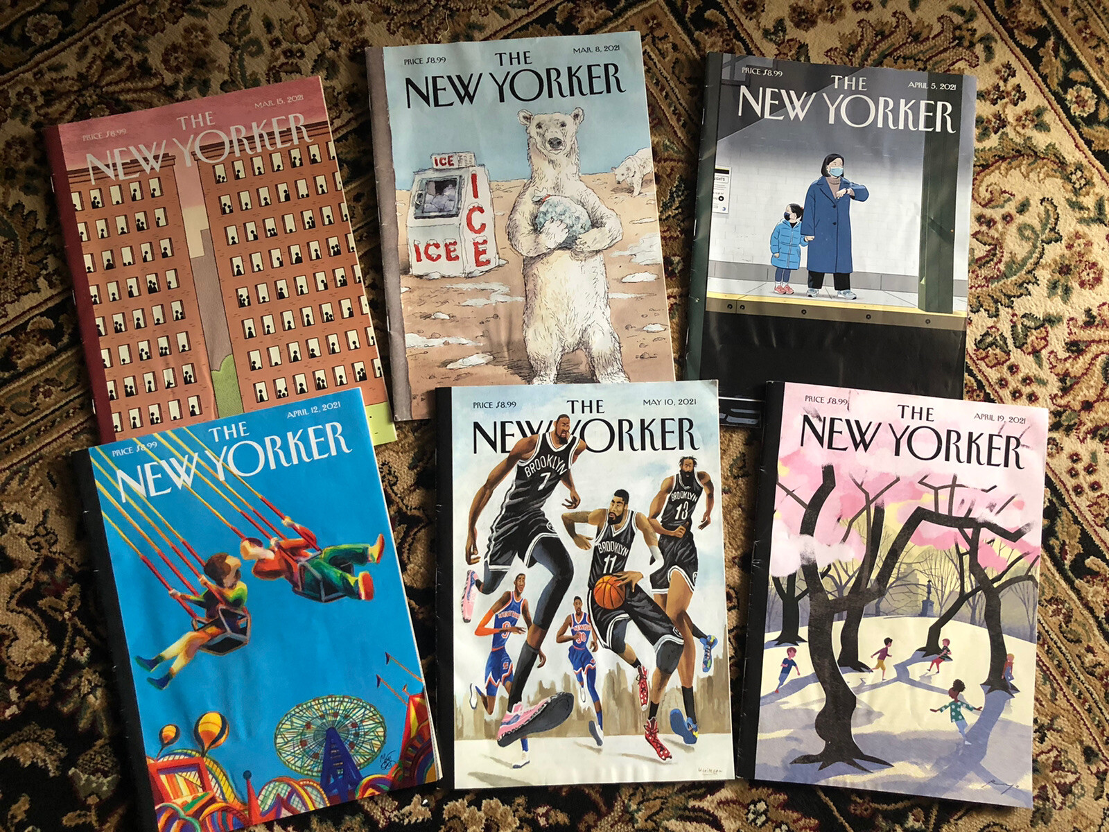 Lot of 6 – THE NEW YORKER magazine March April May 2021 – Retails for 8.99 ea