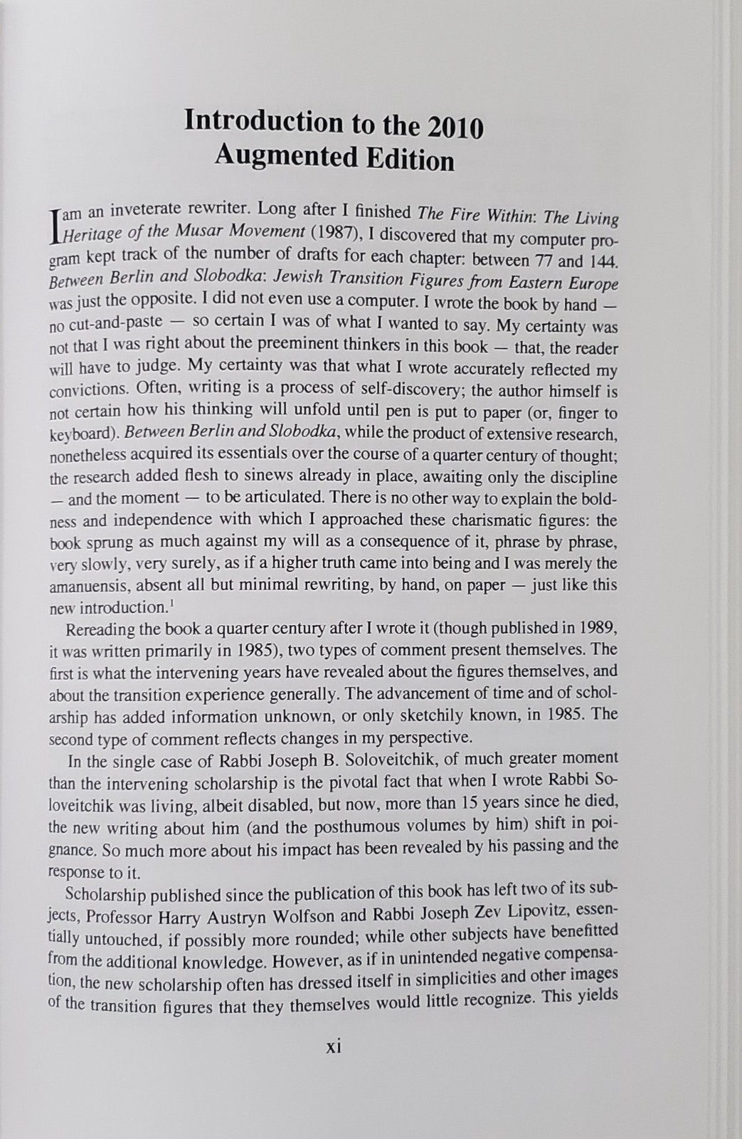 Between Berlin and Slobodka Hillel Goldberg Augmented Edition Hardcover Judaica