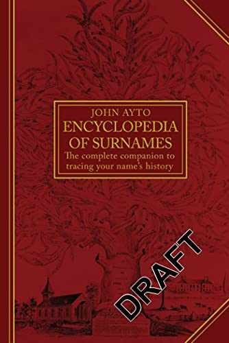 Encyclopedia of Surnames – Paperback, by Ayto John – Very Good